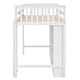 preview thumbnail 13 of 12, Multi-functional Twin Size Wooden Loft Kids Bed with 8 Open Storage Shelves and Built-in Ladder,Guardrail