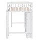 preview thumbnail 27 of 26, Multifunctional Design Wood Loft Bed with 8 Open Storage Shelves and Built-in Ladder, Solid Construction
