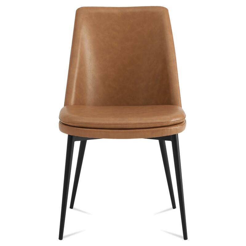 Ariel Mid-Century Upholsteried Dining Chair with Metal Legs Set of 2