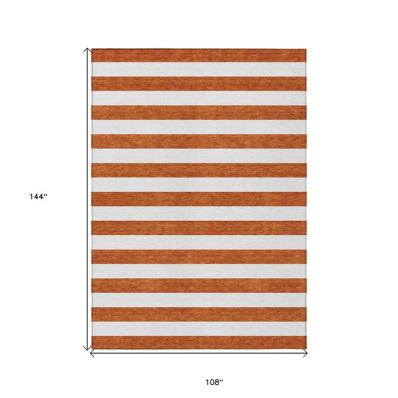 Elri Stripe Weather Resistant Blended Style Outdoor Rug