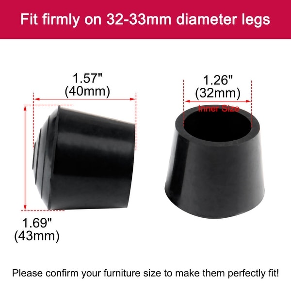 Self-Adhesive Furniture Protector Felt Pads 8, 1 5/8" 43mm - Round 