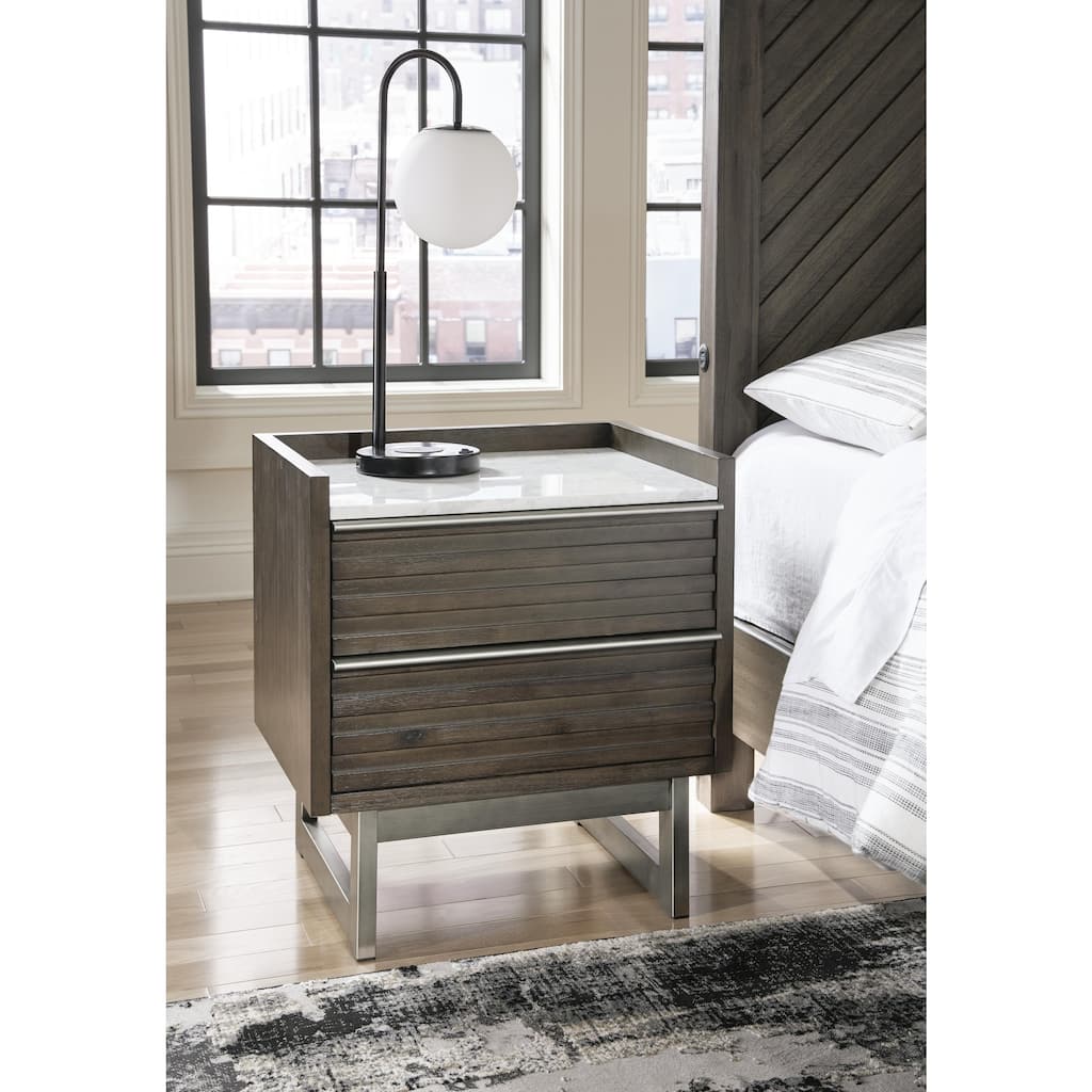 Signature Design by Ashley Arkenton Brown/White Nightstand
