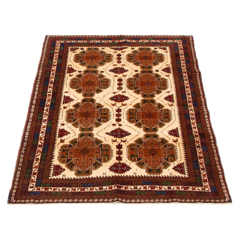 Teimani Beige Rug 3'11" x 6'1" - 3'11 x 6'1
