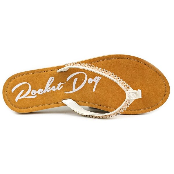 fancy white flip flops