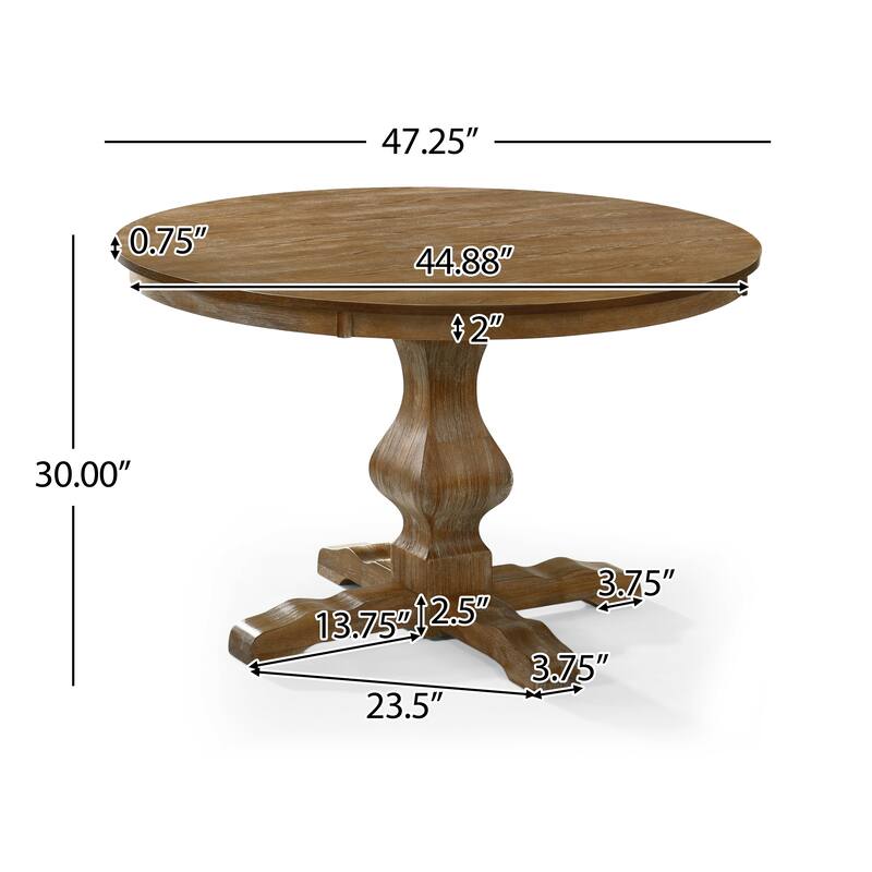 Remuda Wood and Cane Upholstered 5 Piece Circular Dining Set by Christopher Knight Home