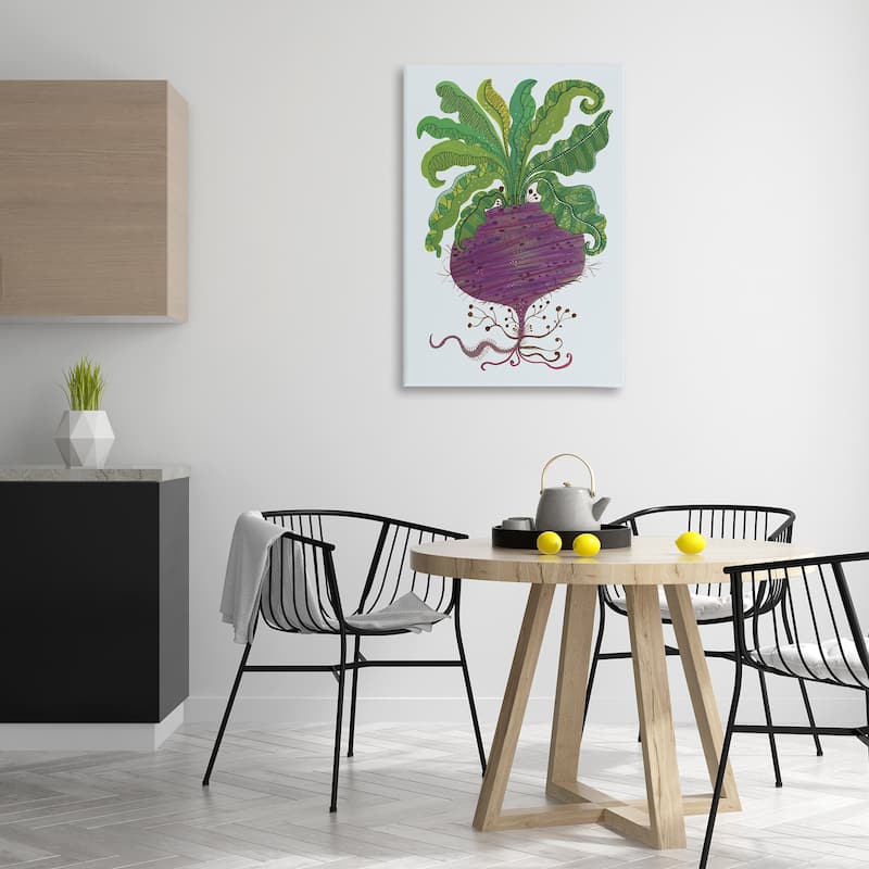 Stupell Stylized Beetroot Vegetable Canvas Wall Art Design By Kay Widdowson
