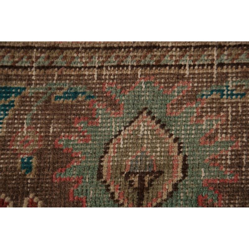 Pink Tabriz Persian Vintage Area Rug Handmade Wool Carpet - 6'3" x 9'5"