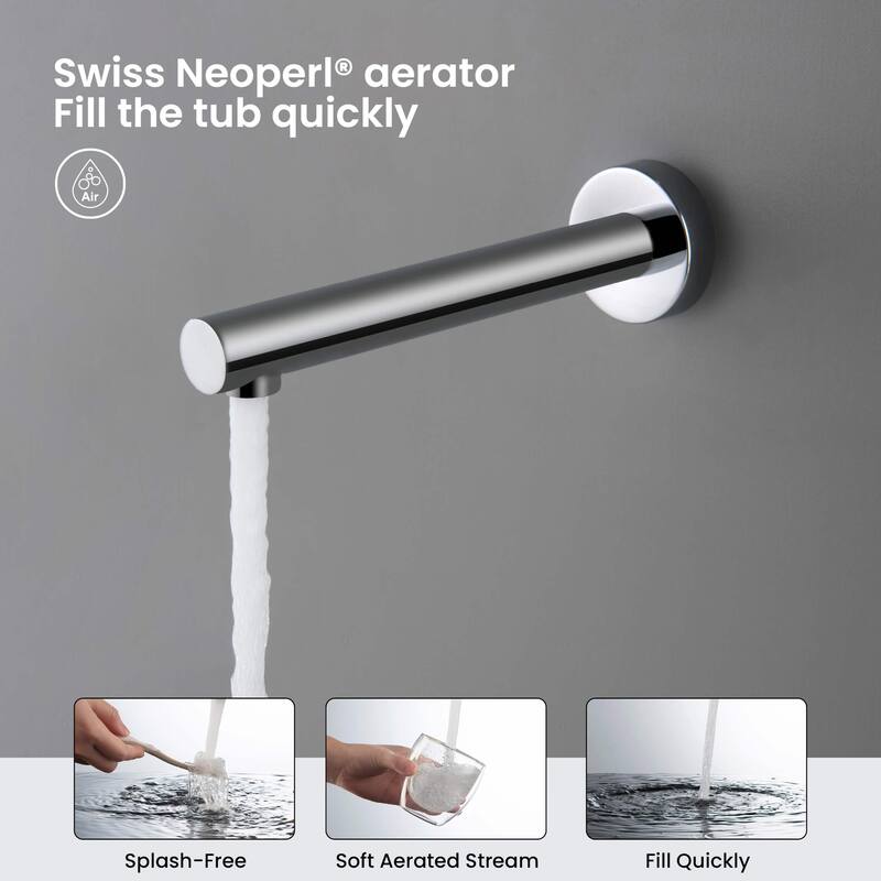 Circular Pressure Balanced 3-Function Shower System with Rough-In Valve