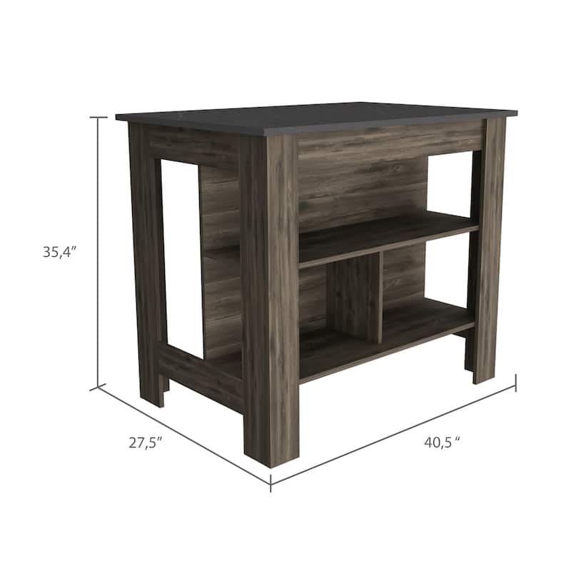 3-Shelf Kitchen Island,Storage Island