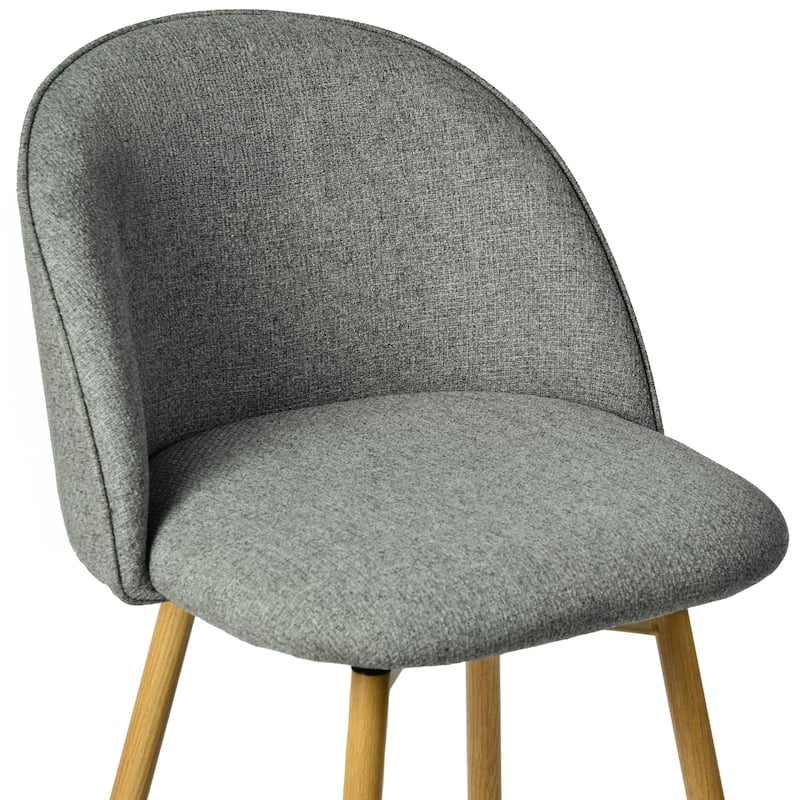 Homy Casa Upholstered Counter Stools with Curved Back and Metal Legs for Kitchen Islands,Breakfast Bars