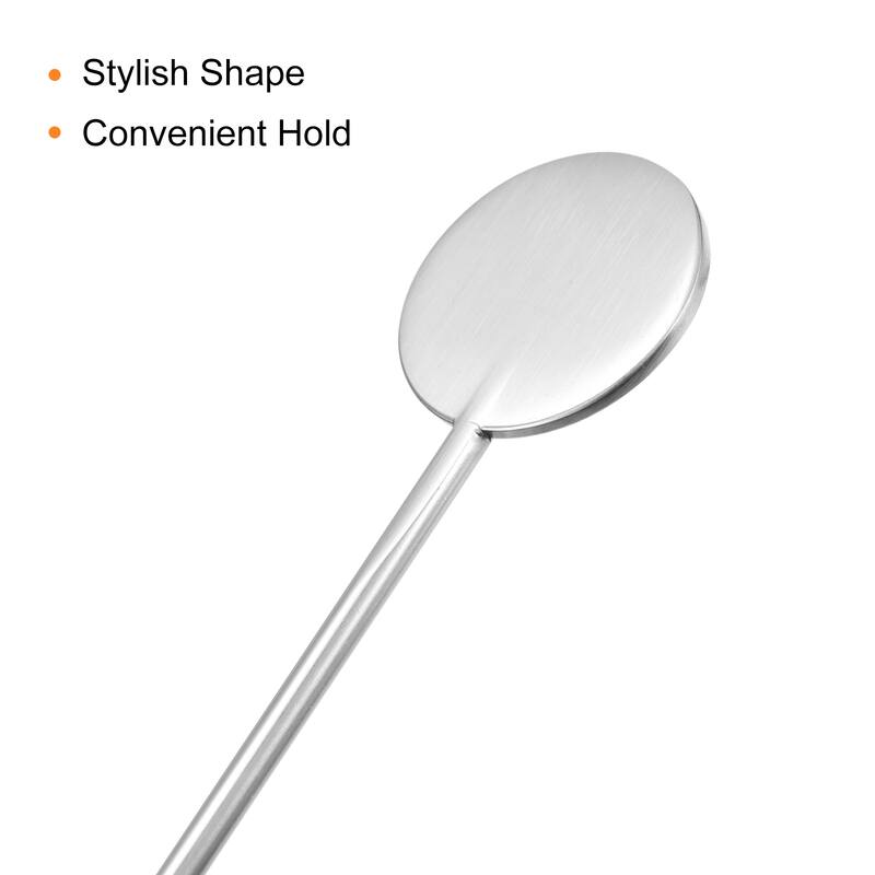 Metal Cocktail Toothpicks Round Shape Drink Picks Cocktail Skewer - Silver