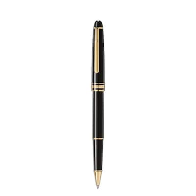 Montblanc 132457 Meisterstuck Gold-Coated Classique Rollerball Pen, Black