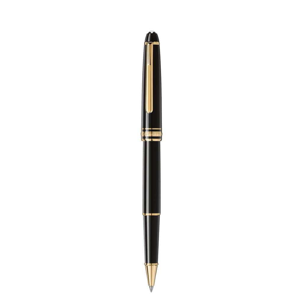 Montblanc 132457 Meisterstuck Gold-Coated Classique Rollerball Pen, Black
