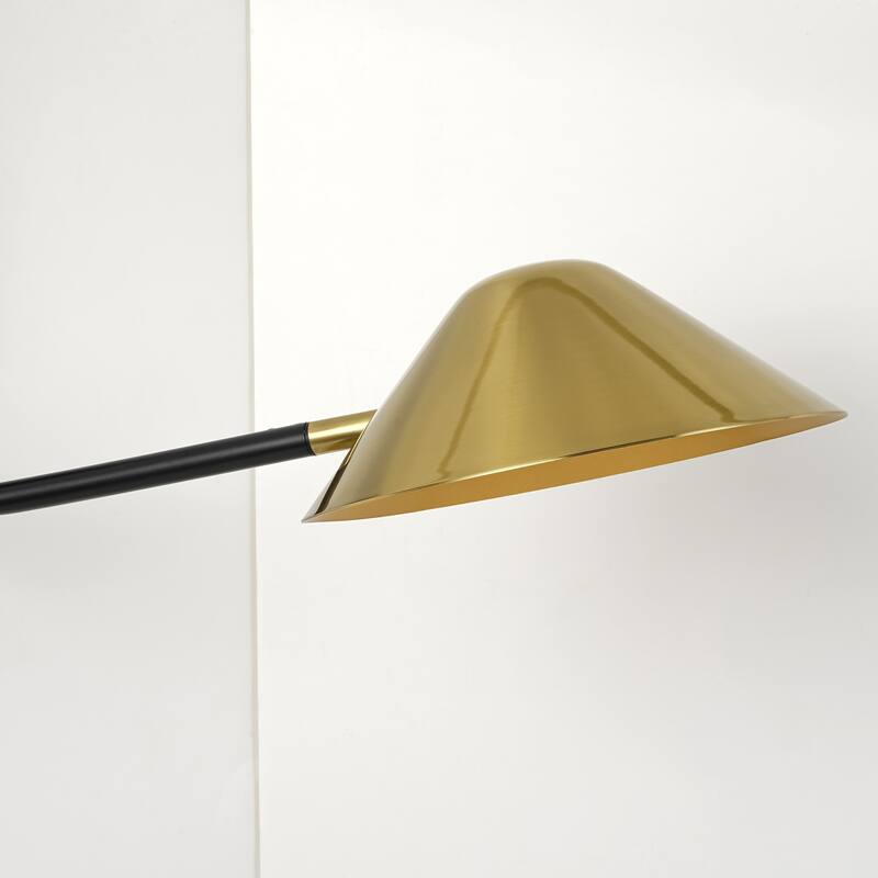 2-Light Mid-Century Modern Brass Sputnik Long Arm Double Wall Sconce for Hallways, Bedroom - 53.9 in. W x 13.8 in. H x 9.8 in. D
