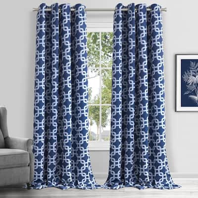 Dainty Home Interlock Blackout Thermal Insulated Grommet Single Panel Extra Wide Curtains - 54" x 84"