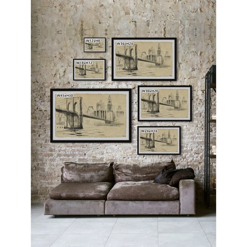 NY Brooklyn Bridge Framed Print