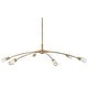 preview thumbnail 1 of 7, Fredrick Ramond FR33328 Atera 6 Light 60" Wide LED Crystal Sputnik Heritage Brass