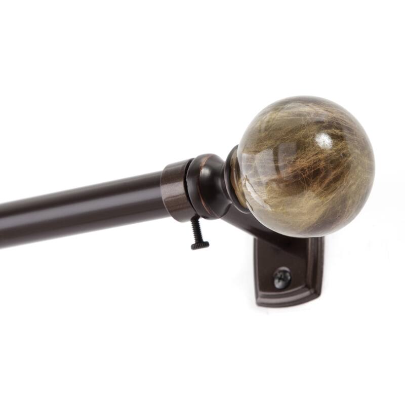 Kenney Marble Ball 3/4" Standard Decorative Curtain Rod