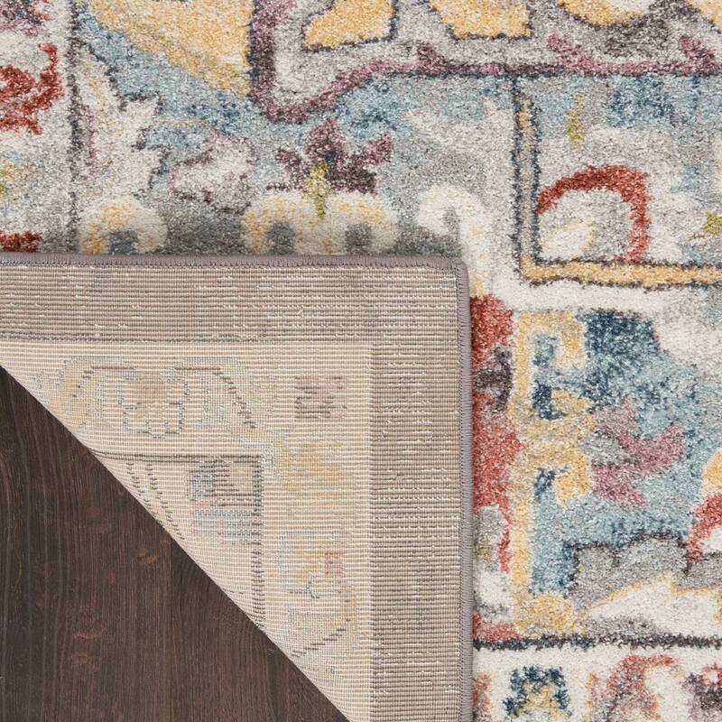 Nourison Juniper Persian Farmhouse Medallion Multicolored Area Rug