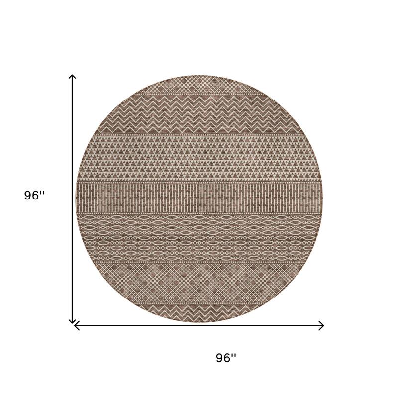 HomeRoots Chevron Modern Rectangle Outdoor Rug