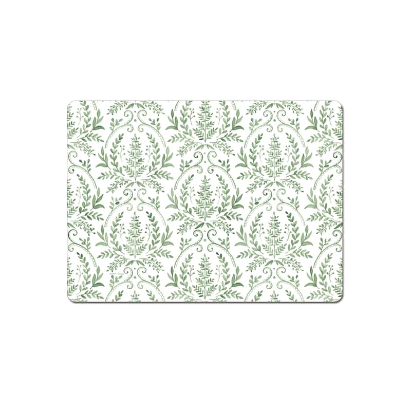 Hardboard Placemat, Fern Fronds, Set of 2, Made in the USA - Set of 4