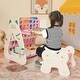 preview thumbnail 10 of 29, 3-In-1 Double Sided Magnetic Dry-Erase Board with Stool and Flipped Writing Desktop - 22" x 21.5" x 25"