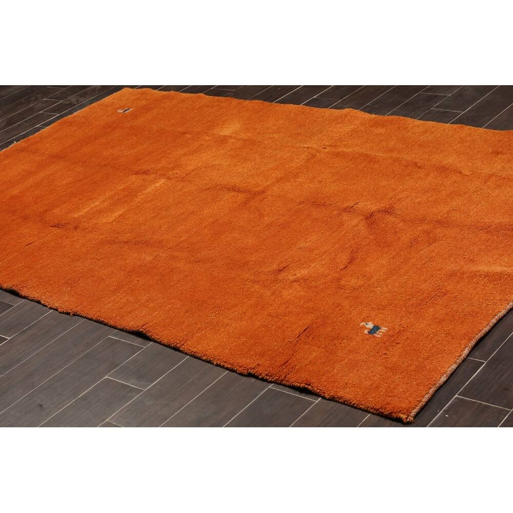 Hand Knotted Burnt Orange Persian Wool Traditional Oriental Area Rug