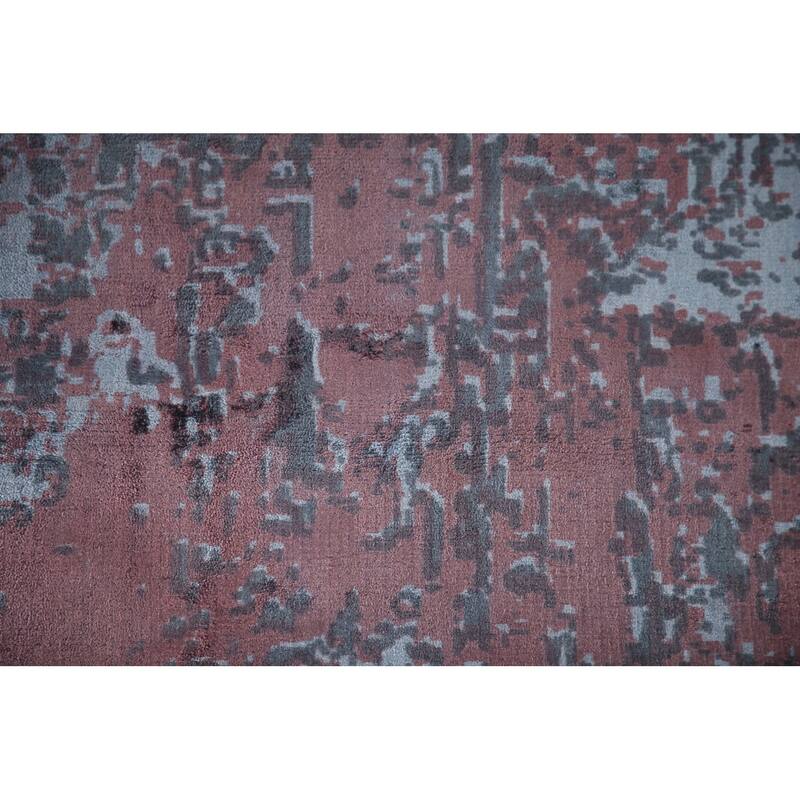 All-Over Abstract Modern Area Rug Handmade Wool Carpet - 4'5"x 6'7"
