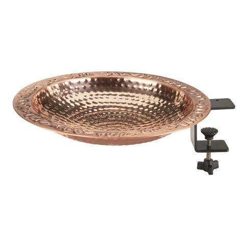 Pure Copper 13.5" Deck Mount Bird Bath By Good Directions