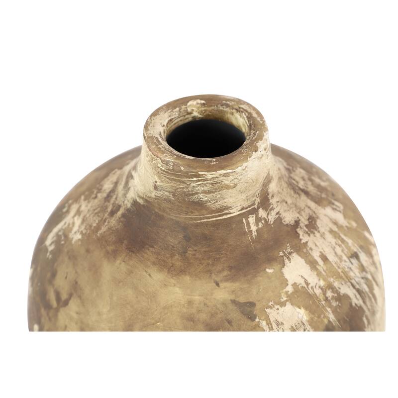 CosmoLiving by Cosmopolitan Metal Slim and Cone Geometric Vase with Handles (Set of 2) - Gold, Silver, Dark Gray, White, Black