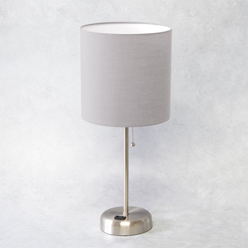 Simple Designs 9.5" Desk Lamp with Charging Outlet and LED Bulb Included - 19.50