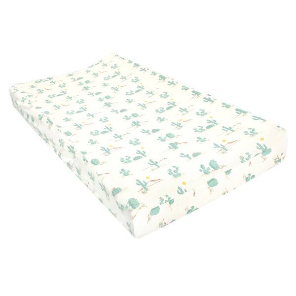 slide 1 of 1, Hudson Baby Changing Pad Cover, Desert Cactus, One Size - Desert Cactus Cotton - Desert Cactus