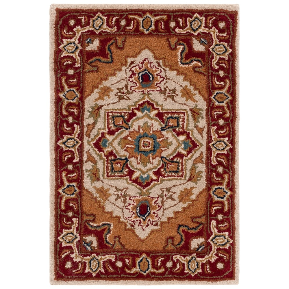SAFAVIEH Handmade Classic Sineta Traditional Oriental Wool Rug