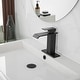 preview thumbnail 9 of 25, Vibrantbath Bathroom Sink Faucet Black Waterfall with Drain Assembly
