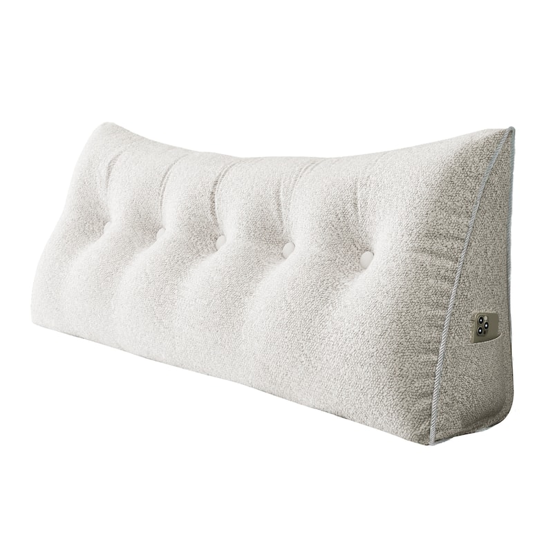 WOWMAX Bed Rest Wedge Bolster Daybed Dorm Bunk Bumper Reading Pillow
