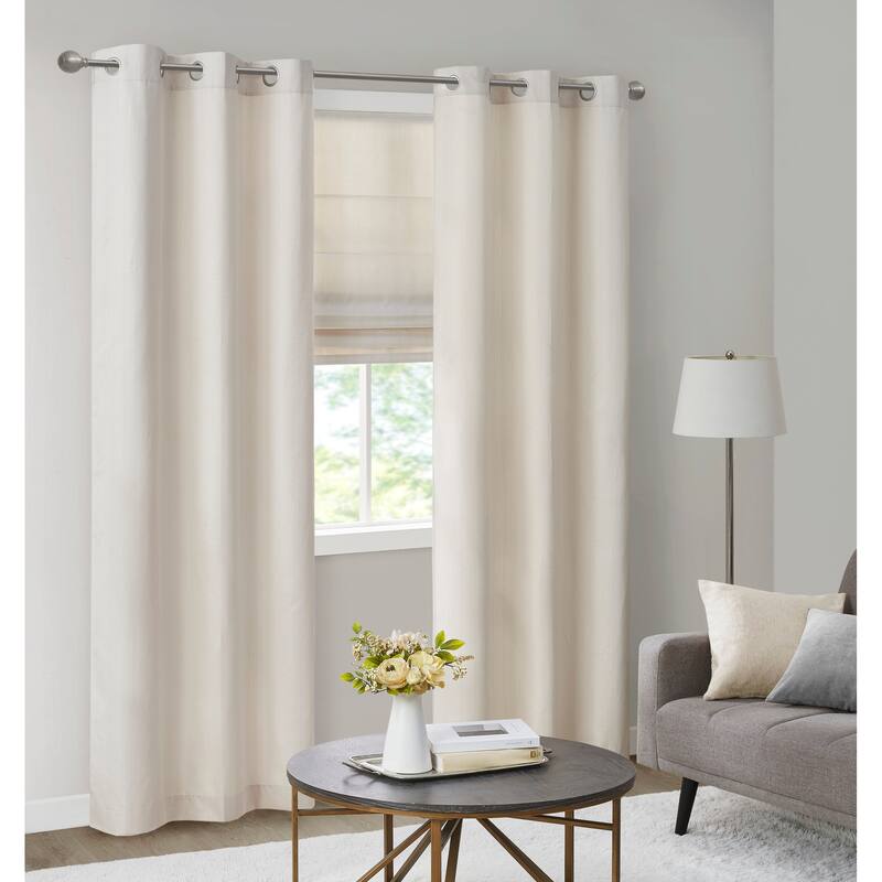 Madison Park Colm Basketweave Room Darkening Curtain Panel Pair