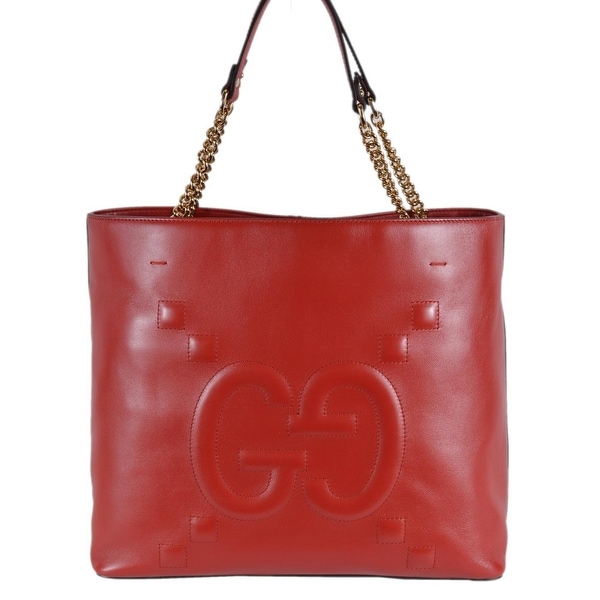 Shop Gucci Women&#39;s 453561 Red Leather GG Original Apollo Purse Tote Handbag - Overstock - 25978228