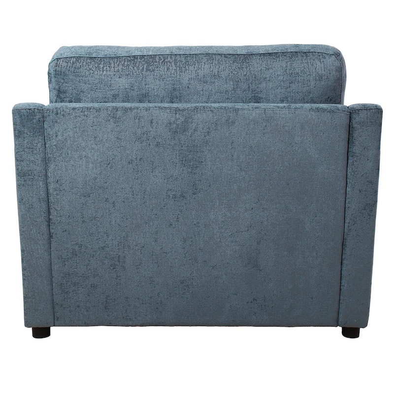 Blue 37" Accent Chair with Pillows