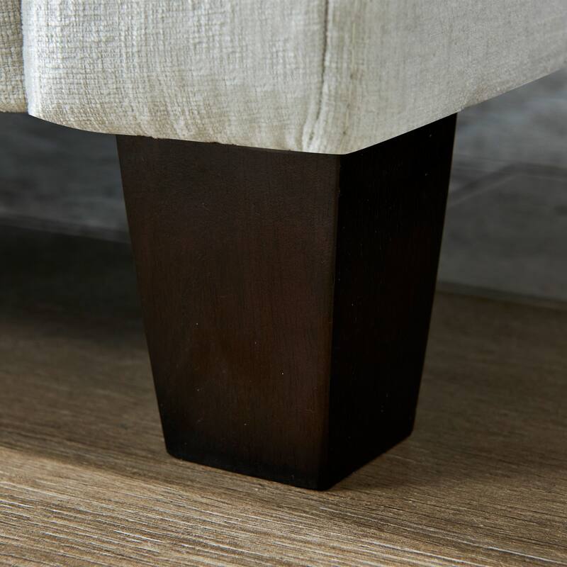 96.5" L-Shaped Chenille Sectional Sofa with Storage and Movable Ottoman