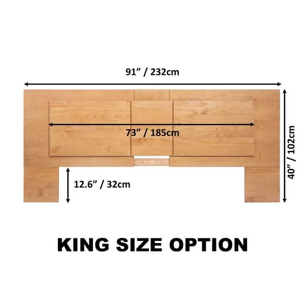 dimension image slide 2 of 8, Copper Grove Rivne Flat Panel Headboard for 3 Sizes (King/Queen/Full)