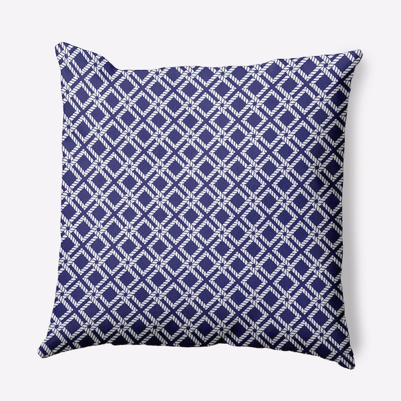 Rope Rigging Indoor/Outdoor Throw Pillow - Purplish Blue - 20" x 20"