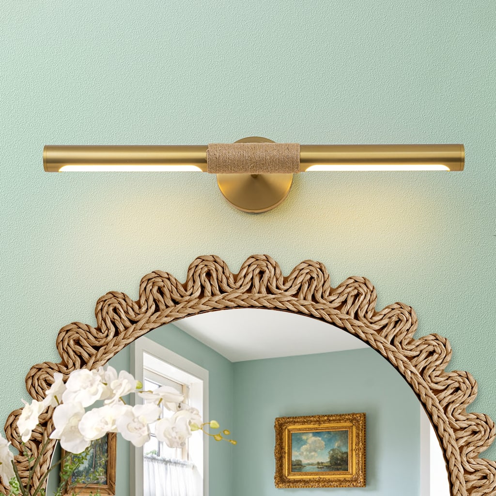 24" Mid-Century Modern Dimmable LED Bathroom Vanity Light Picture Light Art Lights for Wall - Gold