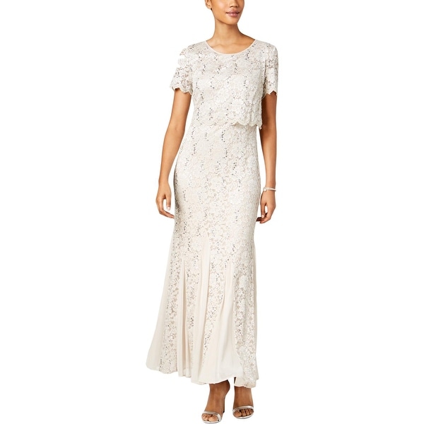 R&M Richards Womens Evening Dress Lace Special Occasion