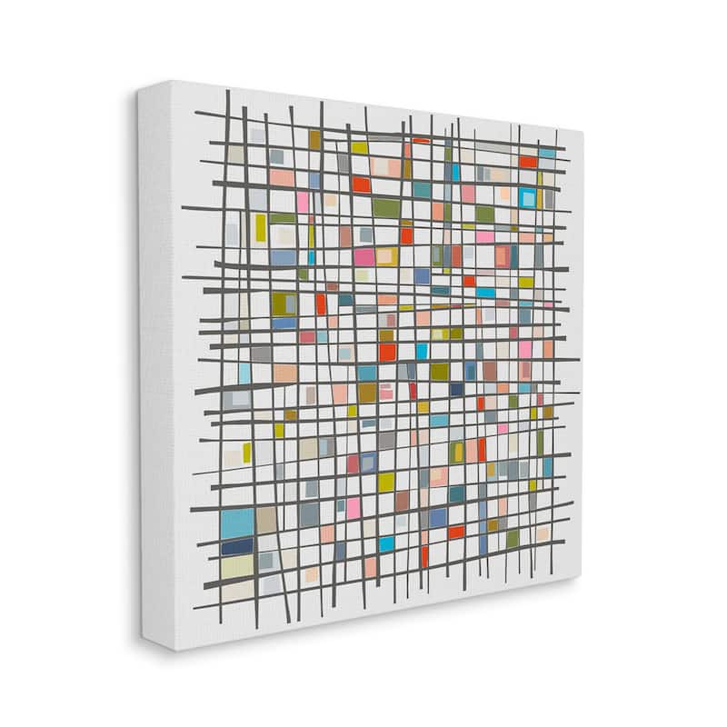 Stupell Remembering Mondrian Abstraction Canvas Wall Art Design by ...