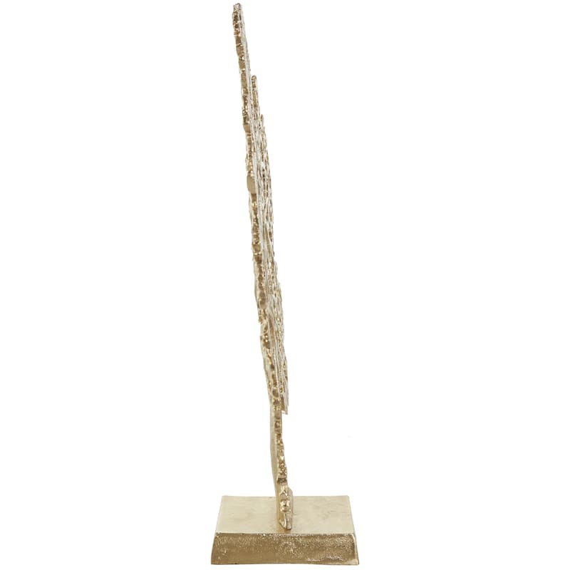 Aluminum Metal Tree Decorative Sculpture - Gold or Black - Roche River Decor