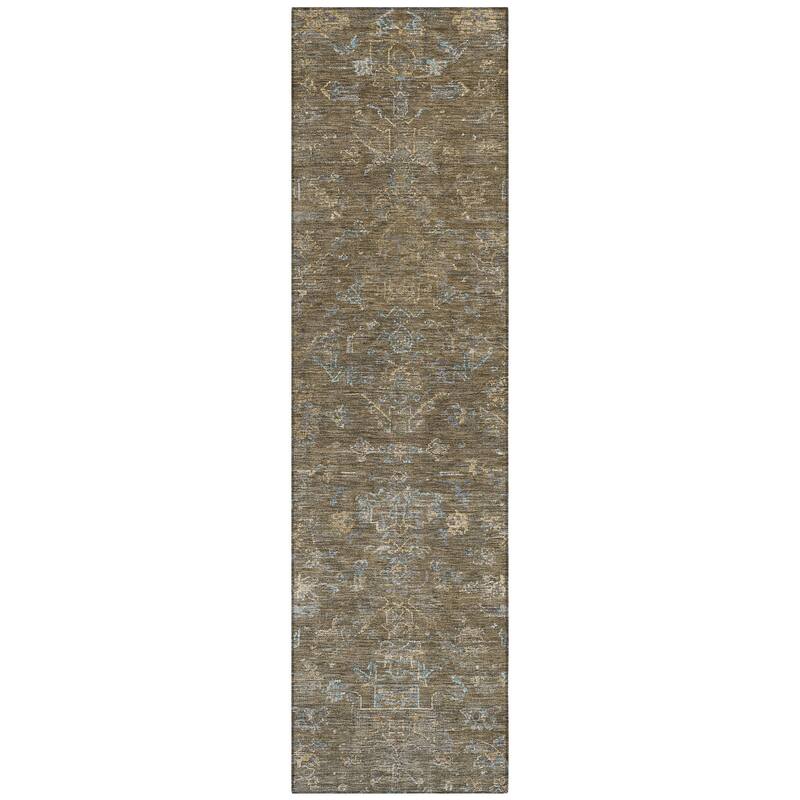 Machine Washable Indoor/ Outdoor Traditional Chelsea Chantille Rug
