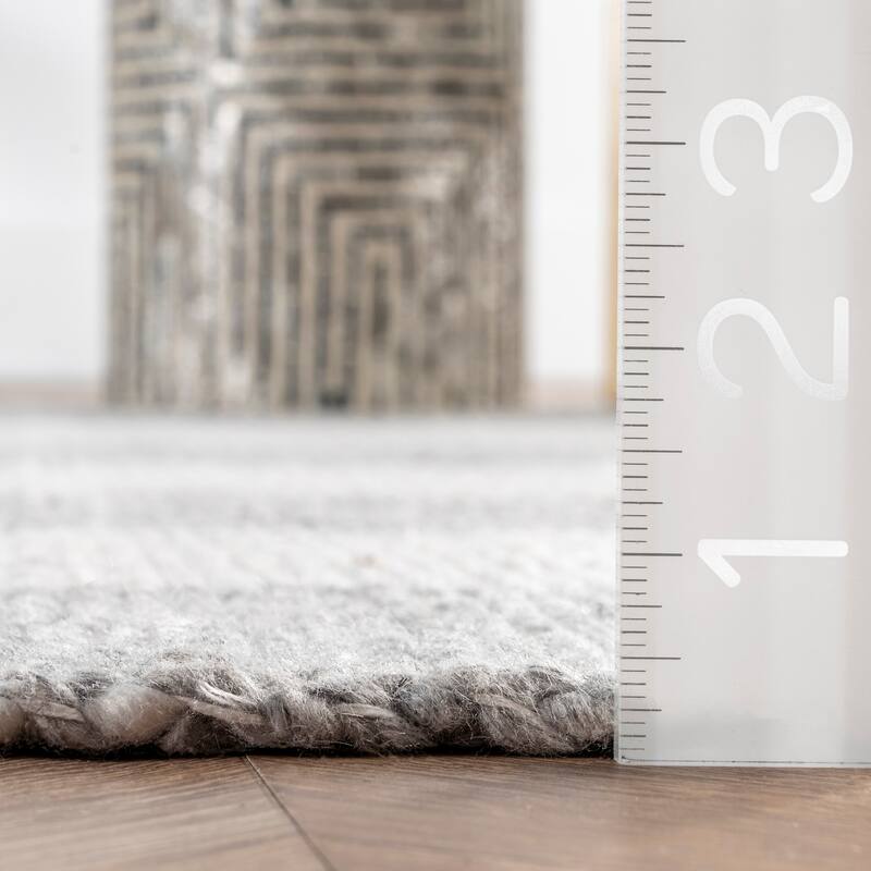 Nuloom Ellis Hand Woven Farmhouse Plaid Fringe Area Rug