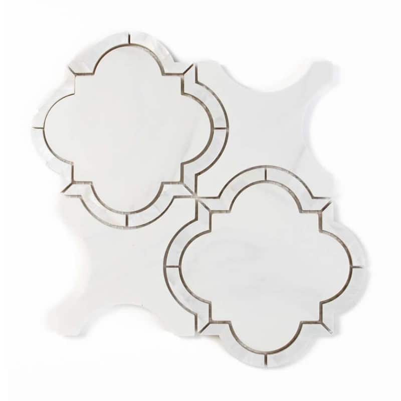 Delphi Pearl 12x12 Glass Arabesque Mosaic Tile - Wall, Backsplash