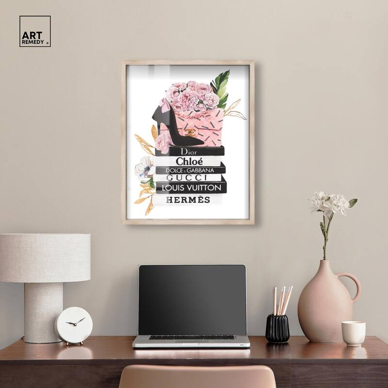 Floral Books Stack Shadowbox by Art Remedy