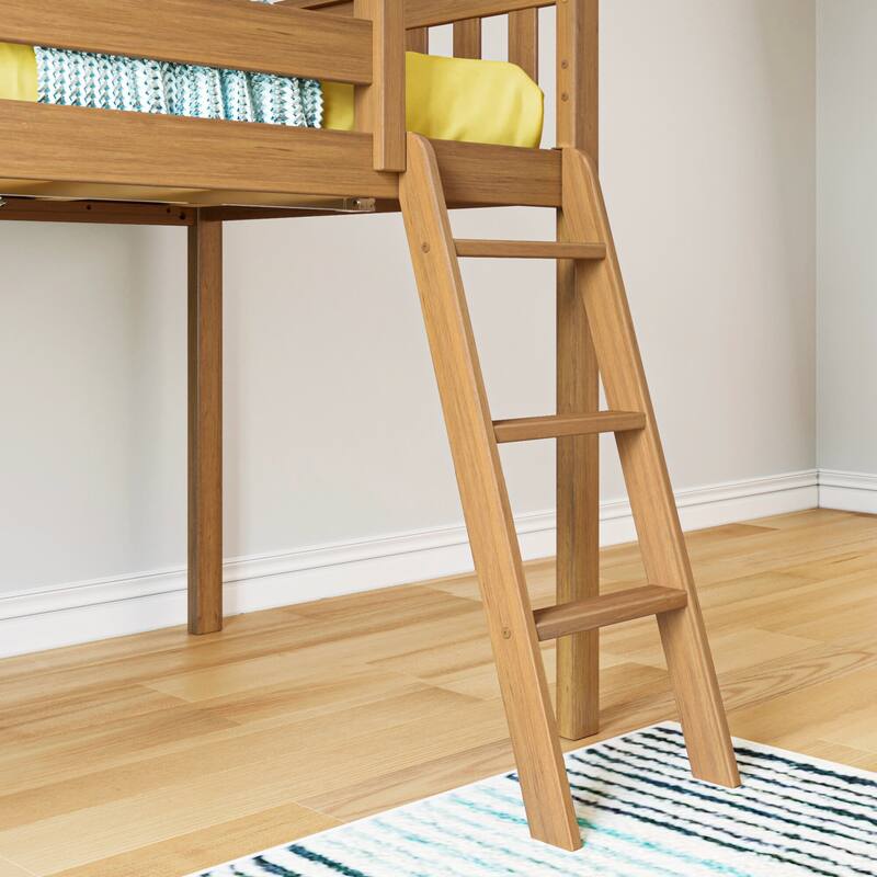 Max and Lily Classic Twin-Size Low Loft with Easy Slide